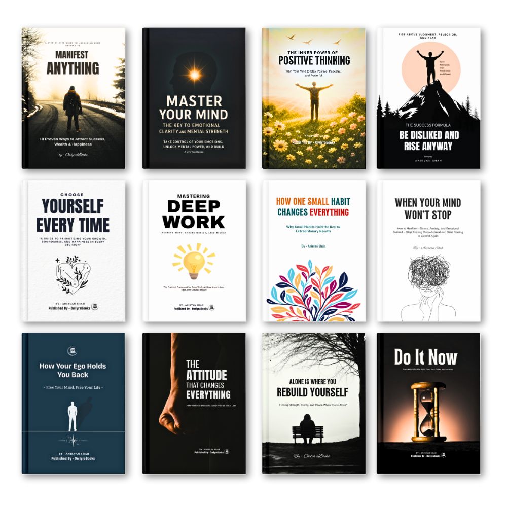 Set of 12 Books for Mindset, Success & Personal Growth