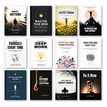 Set of 12 Books for Mindset, Success & Personal Growth
